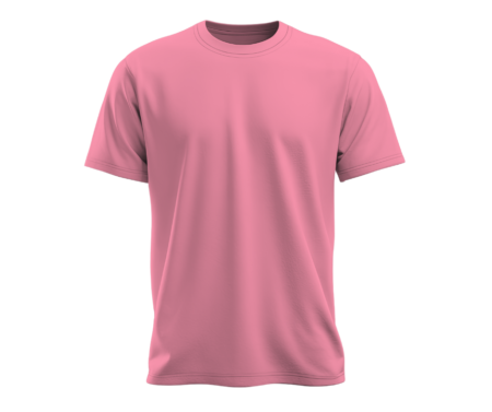 Men's Pure Cotton - Elastane Baby Pink Round Neck T-Shirt – Premium Comfort & Style