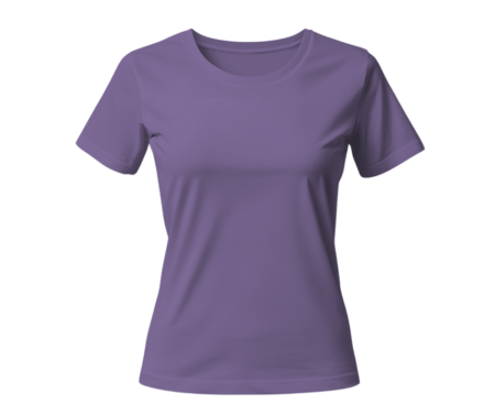 Women's Pure Cotton - Elastane Lilac Round Neck T-Shirt – Premium Comfort & Style