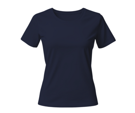 Women's Pure Cotton - Elastane Light Navy Round Neck T-Shirt – Premium Comfort & Style