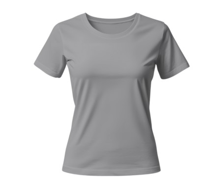 Women's Pure Cotton - Elastane Steel Grey Round Neck T-Shirt – Premium Comfort & Style