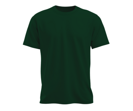 Men's Pure Cotton - Elastane Bottle Green Round Neck T-Shirt – Premium Comfort & Style