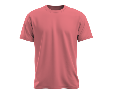 Men's Pure Cotton - Elastane Coral Round Neck T-Shirt – Premium Comfort & Style