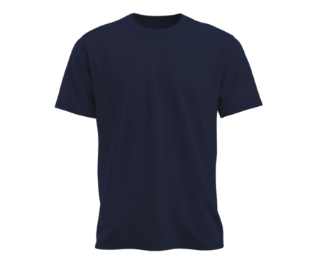 Men's Pure Cotton - Elastane Light Navy Round Neck T-Shirt – Premium Comfort & Style