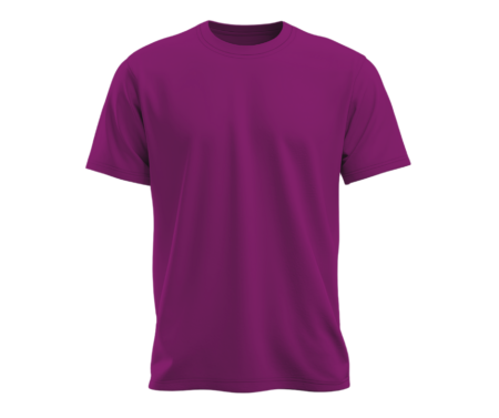 Men's Pure Cotton - Elastane Magenta Round Neck T-Shirt – Premium Comfort & Style