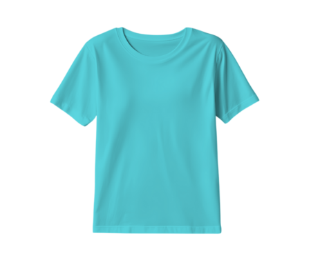 Women’s 100% Aqua Blue Round Neck T-Shirt – Premium Comfort & Style