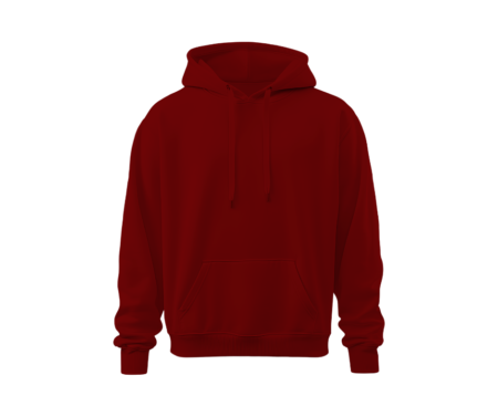 Unisex 100% Cotton Hoodies – Red Maroon Premium Comfort & Style